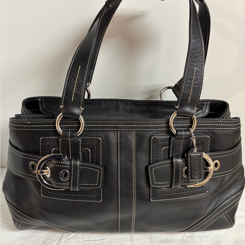 Vintage Coach Soho Leather Zip Satchel